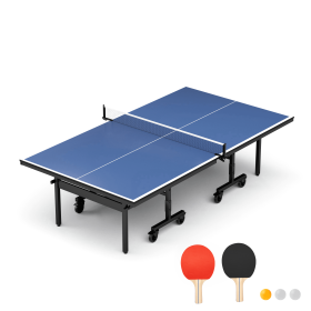 Table Tennis Table - 15mm Professional MDF Indoor Table Tennis Table with Table Tennis Net and Bats etc. Quick Assembly, Single Training Table