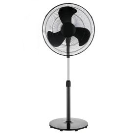 18" Fan Head, 48" Tall, 3-Speed Oscillating Pedestal Fan with Tilt Adjustable Fan Head, Black, New