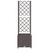 Garden Planter with Trellis Brown 15.7"x15.7"x53.5" PP