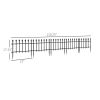 Outsunny Metal Decorative Garden Fence, 9.2' x 17.25" 5 Pack Steel Fence Panels, Decorative Border Fence for Landscape, Flower Bed, Yard Decor