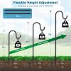 60" Shepherds Hooks for Outdoor, Heavy Duty Bird Feeder Pole for Hummingbird Feeder, Hanging Lantern
