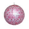 Chinese/Japanese Style Decorative Hanging lantern Paper Lantern16" Red flowers