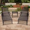 Aluminum Cast lounge chair 1pcs brown