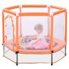 55'' Toddlers Trampoline with Safety Enclosure Net and Balls, Indoor Outdoor Mini Trampoline for Kids