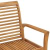 Patio Bench with Anthracite Cushion 44.1" Solid Teak Wood