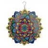 1pc 3D Hanging Wind Spinner Outdoor Decor For Garden Wind Chimes Metal Yard Spinners 3D Stainless Steel Spinner Gifts Mandala 3D Spinner With 360° Rot