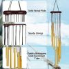 Golden Vintage Wind Chime 21.6 Inches (12 Aluminum Tubes With Hooks), Creative Gift