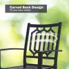 MEOOEM Patio Dining Chairs Set of 2 Outdoor Metal Stackable Arm Chairs