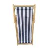 Populus Wood Sling Chair Blue Stripe Broad blue Stripe (color: Dark blue) folding chaise lounge chair