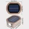 2 LEDs Solar Wall Light UP And Down Illuminate Outdoor Sunlight Sensor Lamp Waterproof Modern Nordic Style Decor For Home Garden Porch (Warm White
