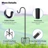 Shepherd Hooks for Outdoor, 1 Pack 46 Inch Bird Feeder Pole with 5 Prongs Base for Hanging Lantern, Hummingbird Feeder, Lightweight Plant