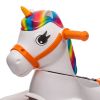Unicorn Kids Ride On Toy, Electric Rocking Horse Car w/ Music, Accelerator Pedal, 3-6 Years Old, Girl Gift