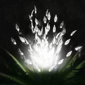 Tree Branch Leaf Shape Lamp IP65 Waterproof 3 PCS 60 LED Solar Garden Lights