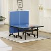 Table Tennis Table - 15mm Professional MDF Indoor Table Tennis Table with Table Tennis Net and Bats etc. Quick Assembly, Single Training Table
