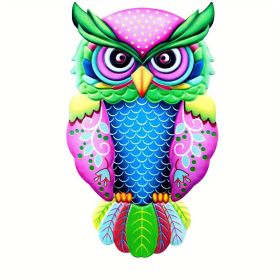 Metal Owl Wall Decor, Outside Garden Decoration, Yard Art Outdoor Patio Fence (Style: Model B)
