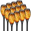 Solar Outdoor Lights, 12LED Solar Torch Lights With Flickering Flame