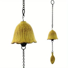 Japanese Cast Iron Wind Chime Hanging Decoration (Color: Yellow)