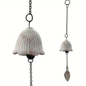 Japanese Cast Iron Wind Chime Hanging Decoration (Color: White)