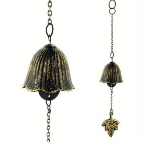 Japanese Cast Iron Wind Chime Hanging Decoration (Color: Bronze)