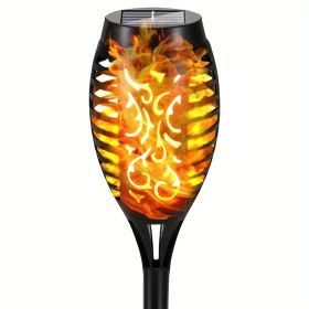 Solar Outdoor Lights, 12LED Solar Torch Lights With Flickering Flame (Color: Yellow Light, size: 1pc)