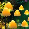 LED Outdoor Solar Garden Lights Waterproof Mushroom String Lawn Lamps Cute Fairy Light