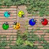 1pc/6pcs, Metal Ladybugs Wall Decor, Metal Ladybugs Hanging Decor