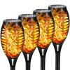 Solar Outdoor Lights, 12LED Solar Torch Lights With Flickering Flame