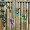 1pc/4pcs, Metal Hummingbird Wall Art Decor, Metal Birds Outdoor