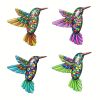 1pc/4pcs, Metal Hummingbird Wall Art Decor, Metal Birds Outdoor