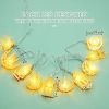1pc; Eid Al Adha Decorations String Lights; 6.56 Feet 10 LEDs Eid Moon Star Kerosene Lantern Lamp; Battery Operated