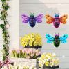 1pc/4pcs, Metal Colorful Bee Wall Decor, Outside Wall Decor