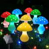 Solar Mushroom Light; Multi-Color Changing LED Outdoor