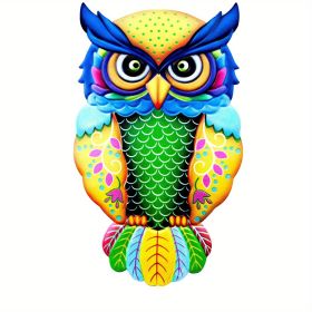 Metal Owl Wall Decor, Outside Decoration, Yard Art  Patio Fence Lawn Ornament (Style: Model C)