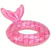 Inflatable Mermaid Swimming Rings; Portable Cartoon PVC Floats Pool Party