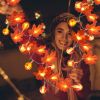 3 Pack Fall Garland with Pumpkin Lights & Maple Fall String Lights