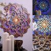Mandala Wooden Decorative Wall Decor  LED Light